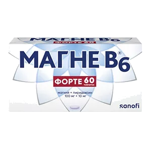 Магне B6 форте таб п.п.о. 100мг 10мг N60