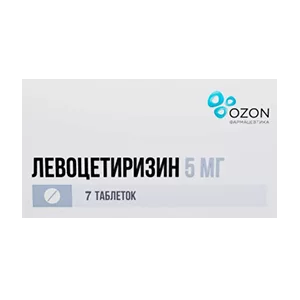 Левоцетиризин таб п.п.о. 5мг N7