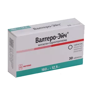 Валтеро-Эйч таб п.п.о. 160мг 12,5мг N30