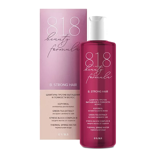 818 Beauty formula Шампунь B.STRONG HAIR Против выпадения и ломкости волос 200мл