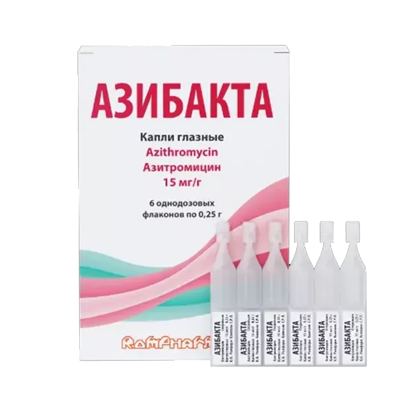 АЗИБАКТА кап глазн 1,5% 0,25г N6