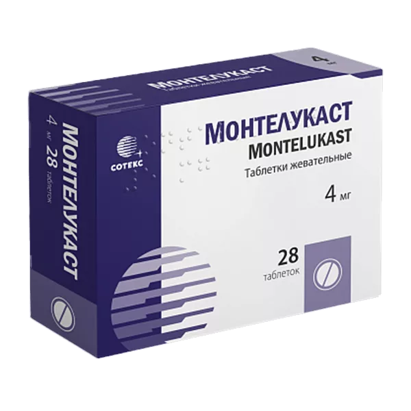 Монтелукаст таб жев 4мг N28