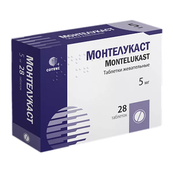 Монтелукаст таб жев 5мг N28