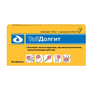 ТабДолгит таб п.п.о. 400мг 325мг N20