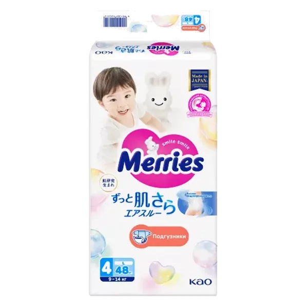 Подгузники детские MERRIES р.L (9-14кг) N48