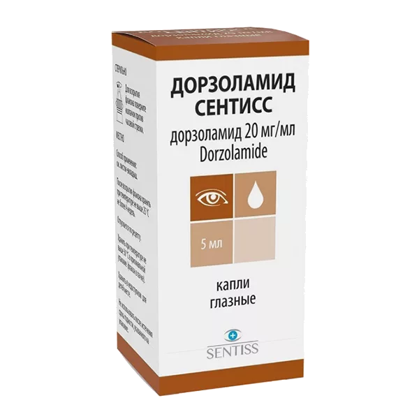 Дорзоламид Сентисс кап глазн 2% 5мл N1