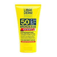 LIBREDERM Гель солнцезащитный Bronzeada Sport SPF50 для лица и тела 150мл