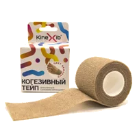 Бинт когезивный KineXib Cohesive эласт самофикс стягивающий цв чёрн 5см х 4,5м