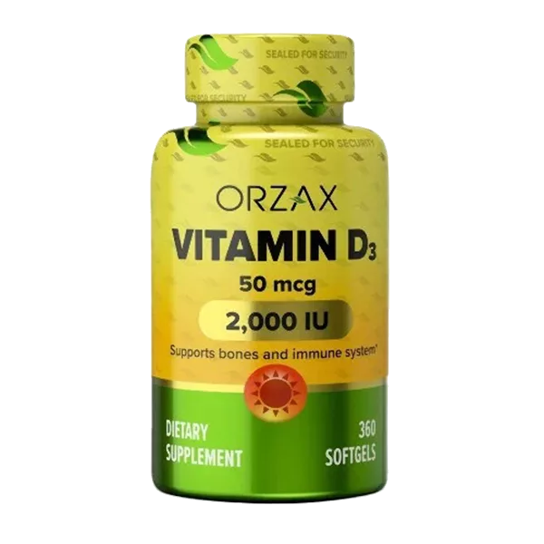ORZAX Витамин D3 2000 МЕ Vitamin D3 капсулы 352мг 2000МЕ N360