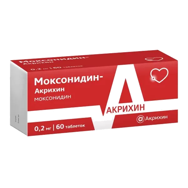 Моксонидин-Акрихин таб п.п.о. 0,2мг N60