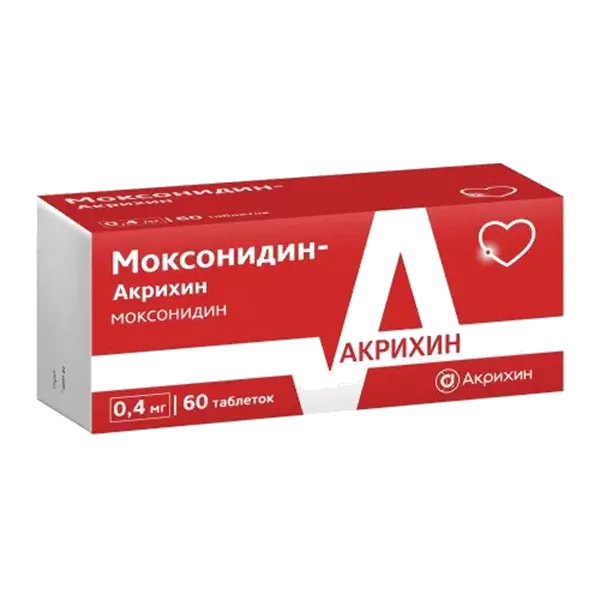 Моксонидин-Акрихин таб п.п.о. 0,4мг N60