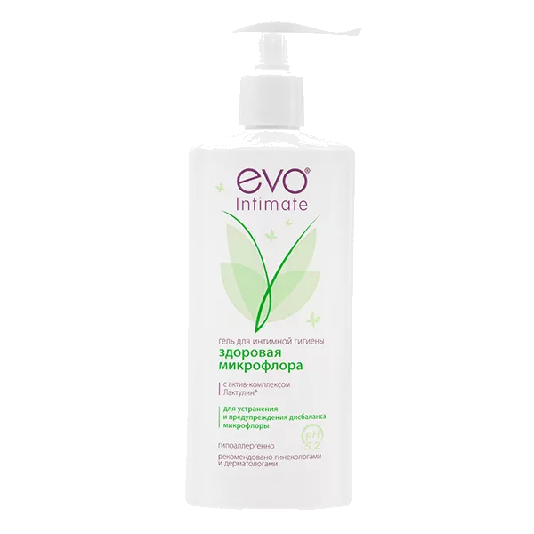 EVO Intimate Гель для интимной гигиены Здоровая микрофлора с комплексом Лактулин 250мл