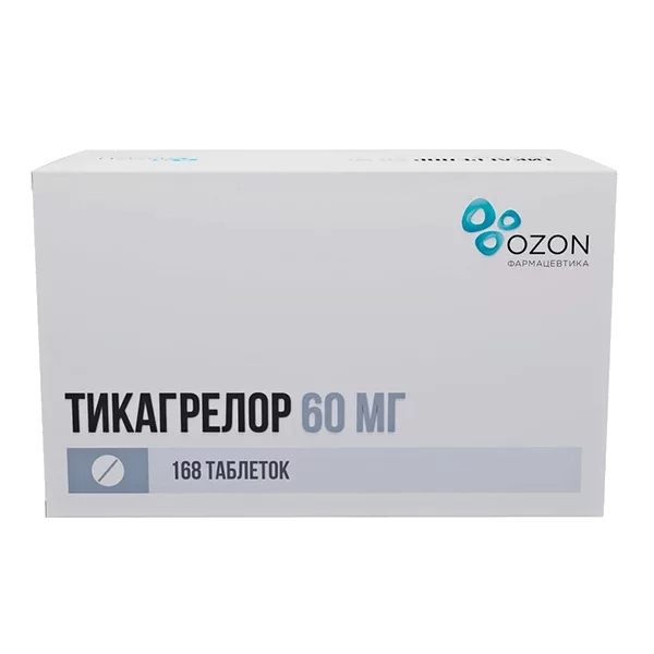 Тикагрелор таб п.п.о. 60мг N168