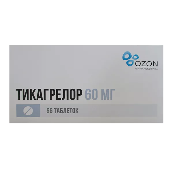 Тикагрелор таб п.п.о. 60мг N56