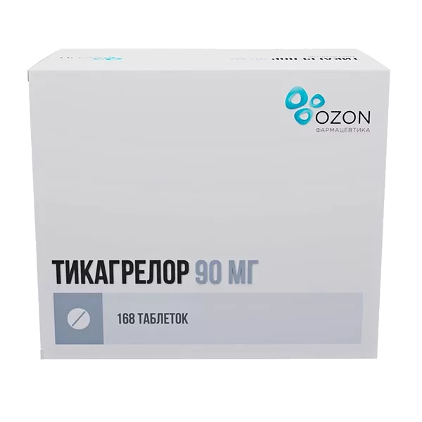 Тикагрелор таб п.п.о. 90мг N168