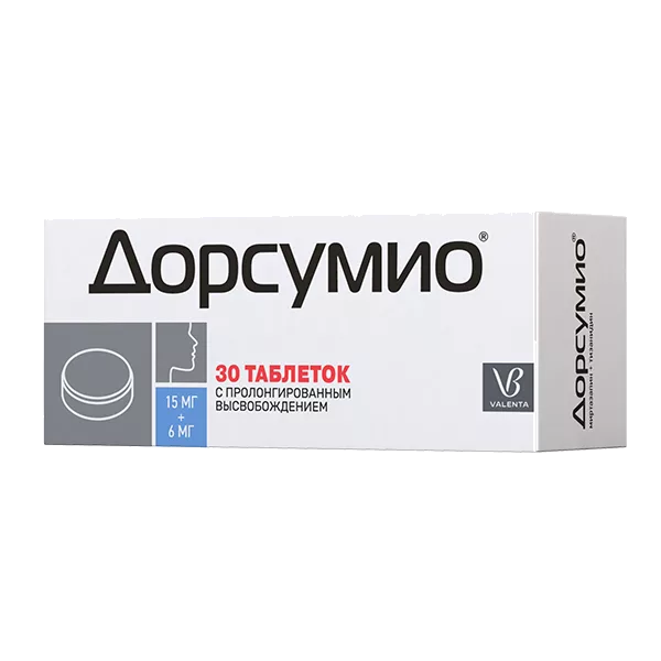 Дорсумио таб пролонг высв 15мг 6мг N30