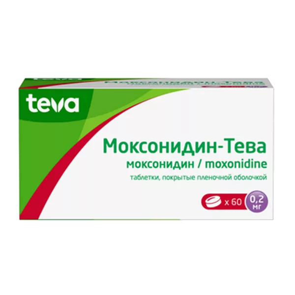 Моксонидин-Тева таб п.п.о. 0,2мг N60