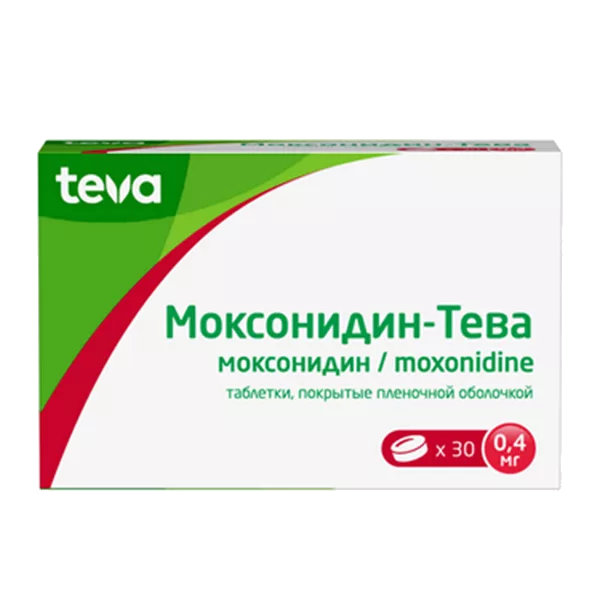 Моксонидин-Тева таб п.п.о. 0,4мг N30