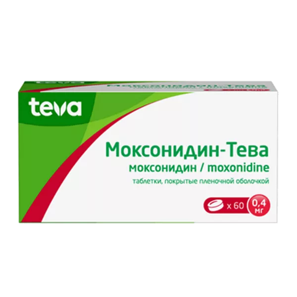 Моксонидин-Тева таб п.п.о. 0,4мг N60