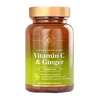 Goldn Apotheka Имбирь и витамин С Vitamin C & Ginger with lemon flavor со вкусом лимона таблетки жев 600мг N60