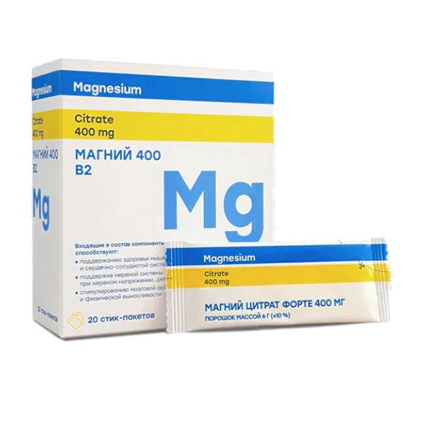 Магний цитрат форте 400 мг SP порошок 6г N20
