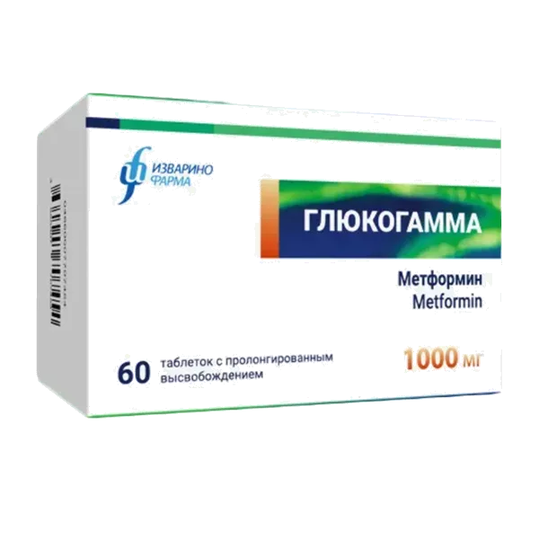 ГЛЮКОГАММА таб пролонг высв 1000мг N60