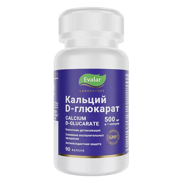 Кальций D-глюкарат 500 мг Evalar капсулы 0,58г N90