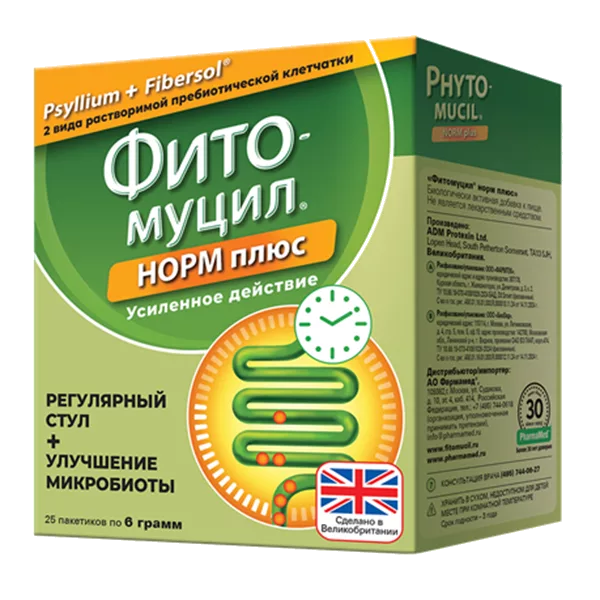 ФИТОмуцил норм плюс порошок д/внут пр 6г N25