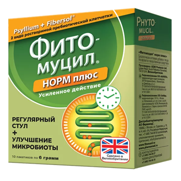 ФИТОмуцил норм плюс порошок д/внут пр 6г N10