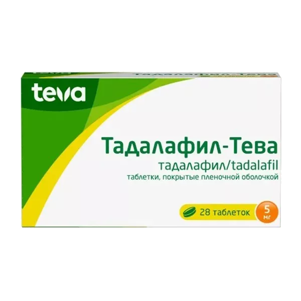 Тадалафил-Тева таб п.п.о. 5мг N28