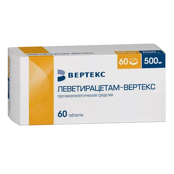 Леветирацетам-ВЕРТЕКС таб п.п.о. 500мг N60