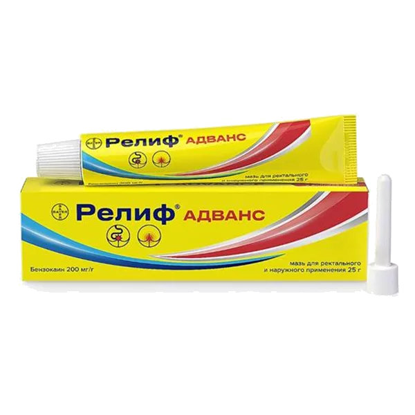 Релиф Адванс мазь д/рект и наружн пр 20% 25г N1