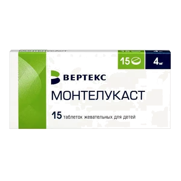 Монтелукаст таб жев (д/дет) 4мг N15