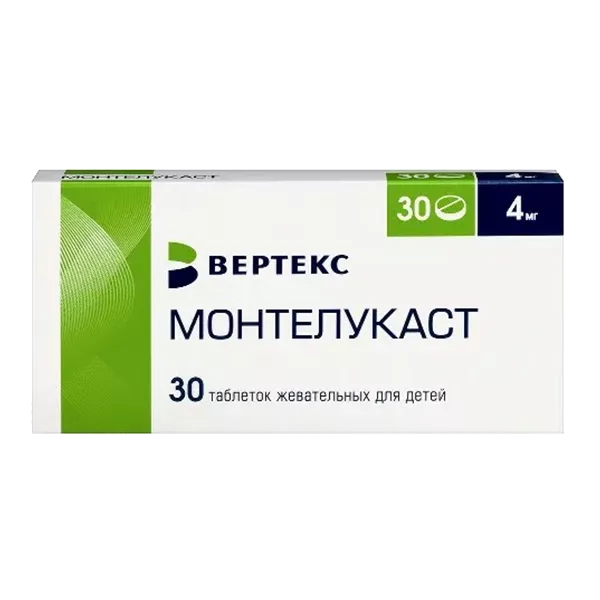 Монтелукаст таб жев (д/дет) 4мг N30