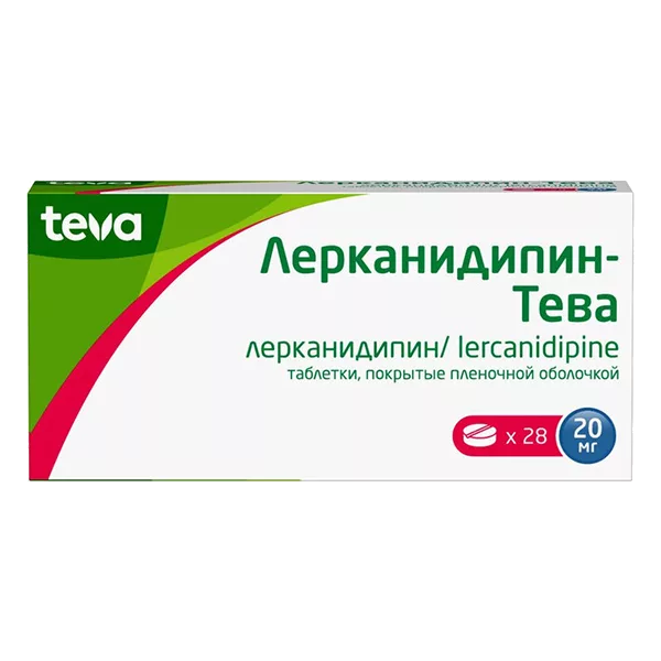 Лерканидипин-Тева таб п.п.о. 20мг N28
