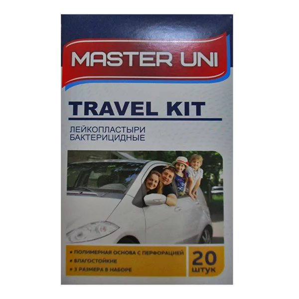 Лейкопластырь бактерицидный MASTER UNI Набор Travel Kit полимерн осн (3 размера) N20