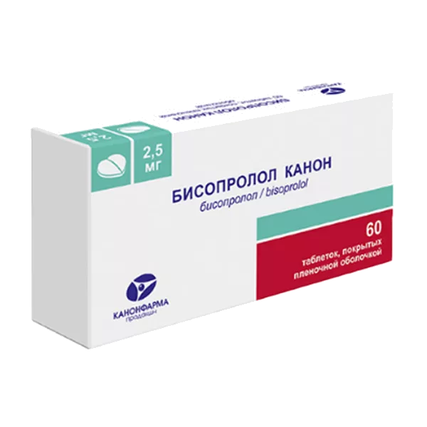Бисопролол Канон таб п.п.о. 2,5мг N60