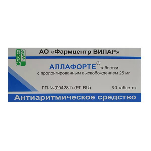Аллафорте таб пролонг высв 25мг N30