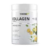 1WIN КОЛЛАГЕН + витамин C COLLAGEN + vitamin C порошок вкус лимон-лайм 180г N1