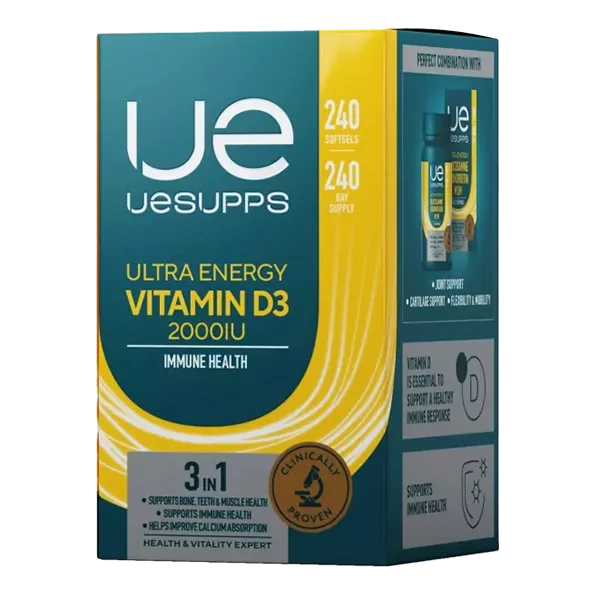 UESUPPS Ultra Energy Витамин D3 2000 МЕ капсулы 260мг N240
