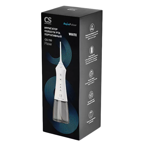 Ирригатор полости рта CS Medica AquaPulsar (CS-700) FLOW WHITE портативный