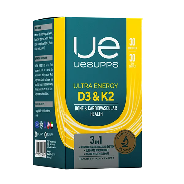 UESUPPS Ultra Energy Витамин D3 и K2 капсулы N30