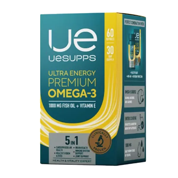 UESUPPS Ultra Energy Премиум Омега-3 капсулы 1405мг N60