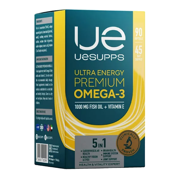 UESUPPS Ultra Energy Премиум Омега-3 капсулы 1405мг N90