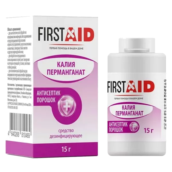 FirstAid Маргансепт калия перманганат Антисептик порошок 15г