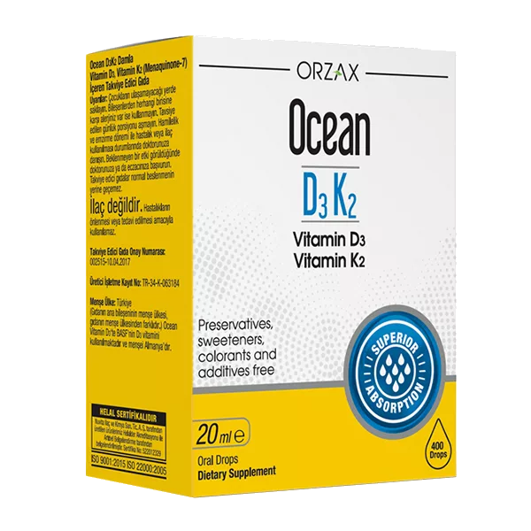 ORZAX Витамин D3К2 Vitamin D3К2 drops капли 20мл N1