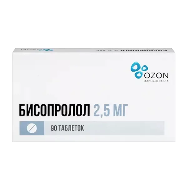 Бисопролол таб п.п.о. 2,5мг N90