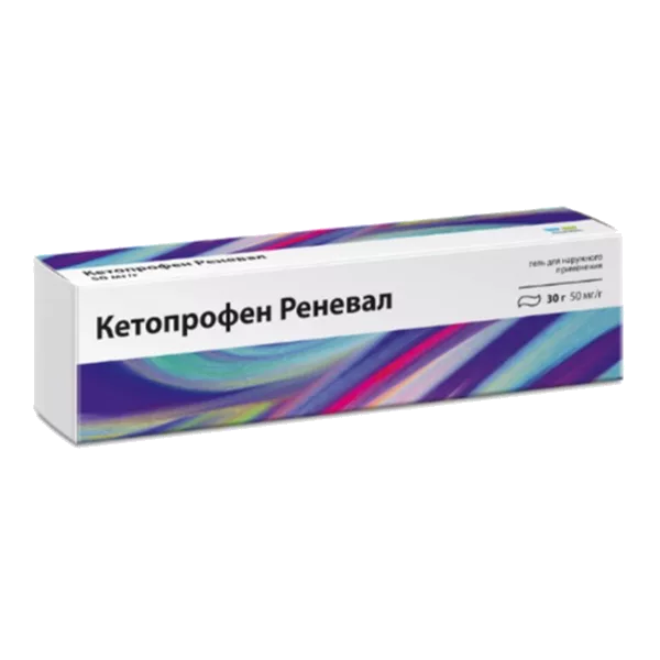 Кетопрофен Реневал гель д/наружн пр 5% 30г N1