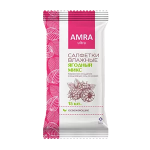 Салфетки влажные AMRA Kids освежающие для детской гигиены N15