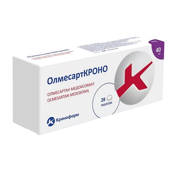 ОлмесартКРОНО таб п.п.о. 40мг N28